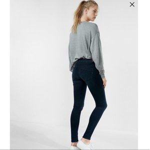 Mid-Rise Skinny Stretch Dark Wash Leggings Jeans